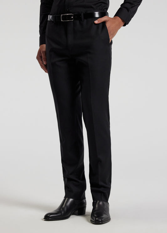 Wool Suit Pants Black