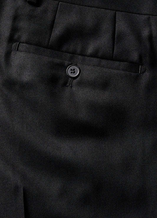 Wool Suit Pants Black