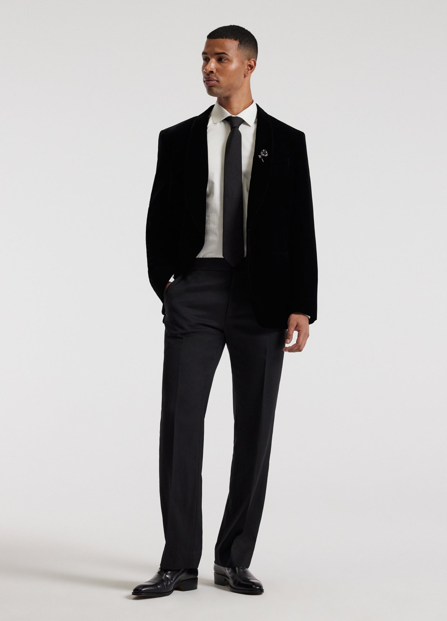 Velvet Tuxedo Jacket Black