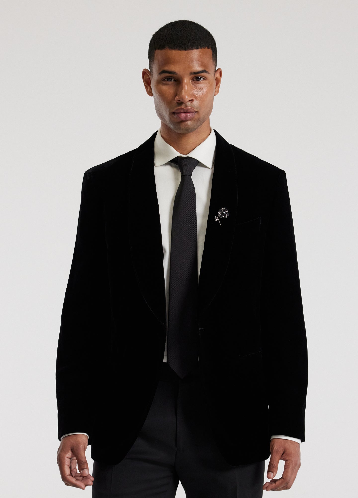 Velvet Tuxedo Jacket Black