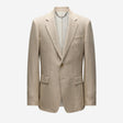 Linen Cotton Twill Suit Jacket Natural