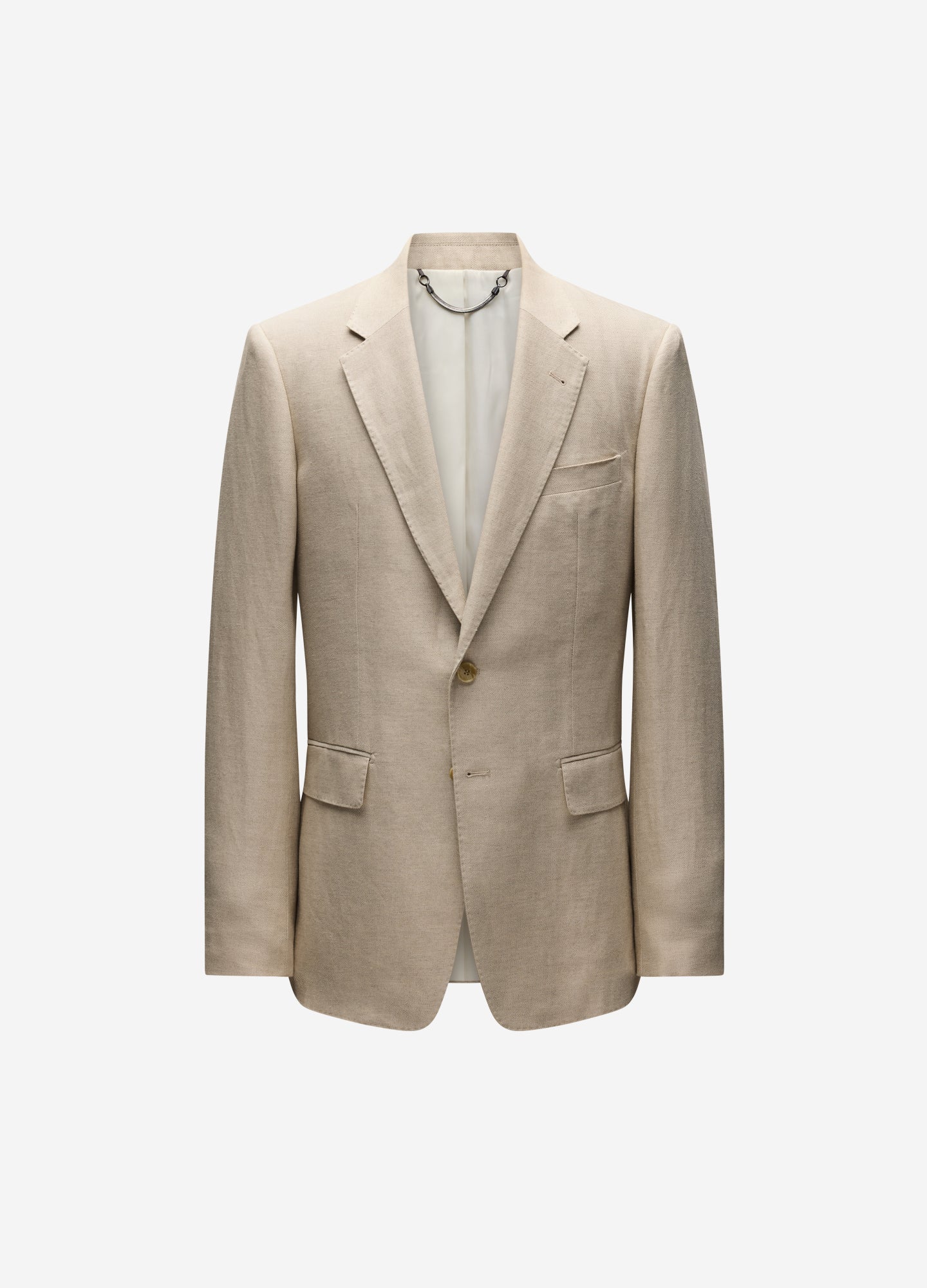 Linen Cotton Twill Suit Jacket Natural