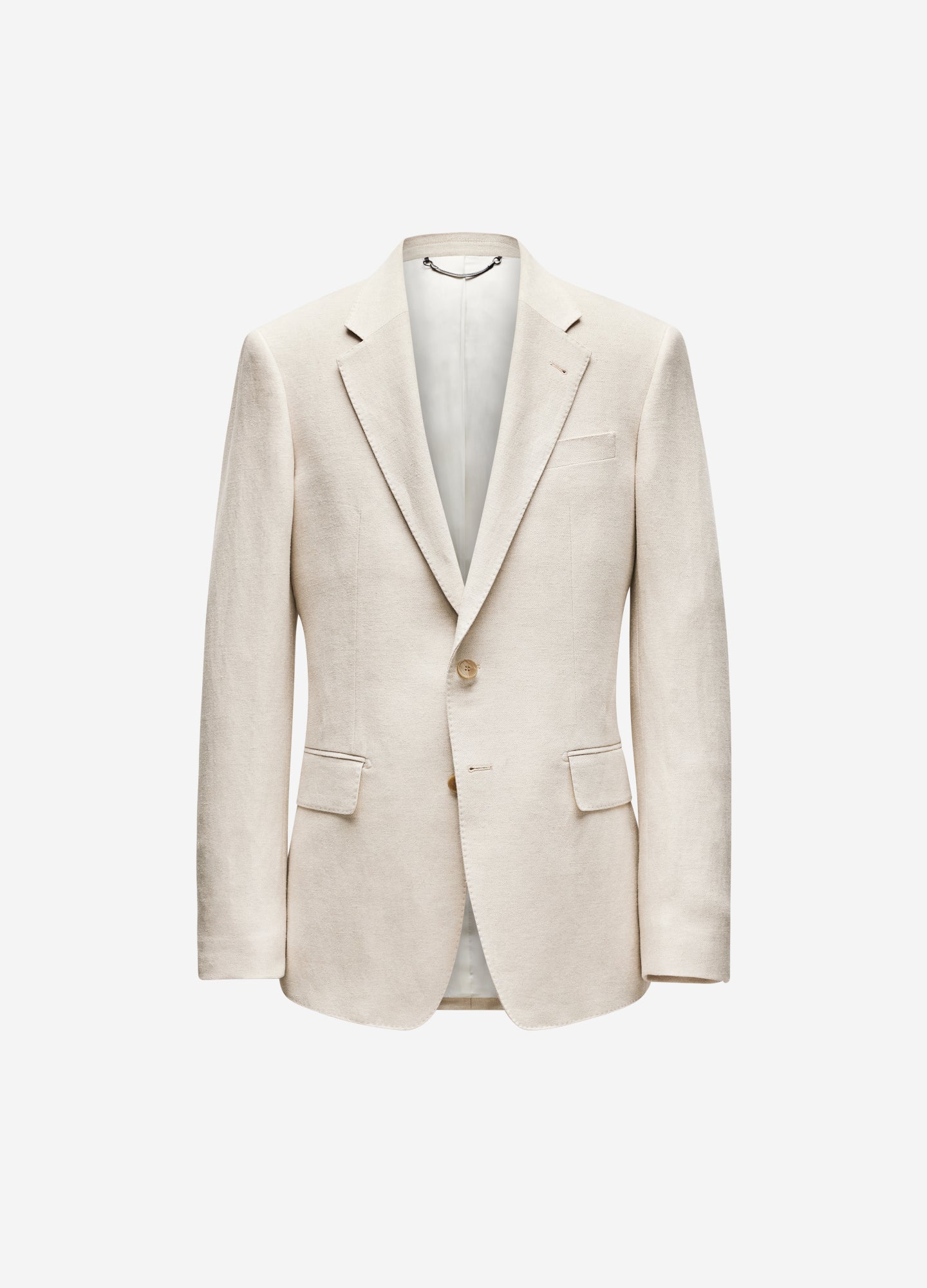 Linen Cotton Twill Suit Jacket Natural