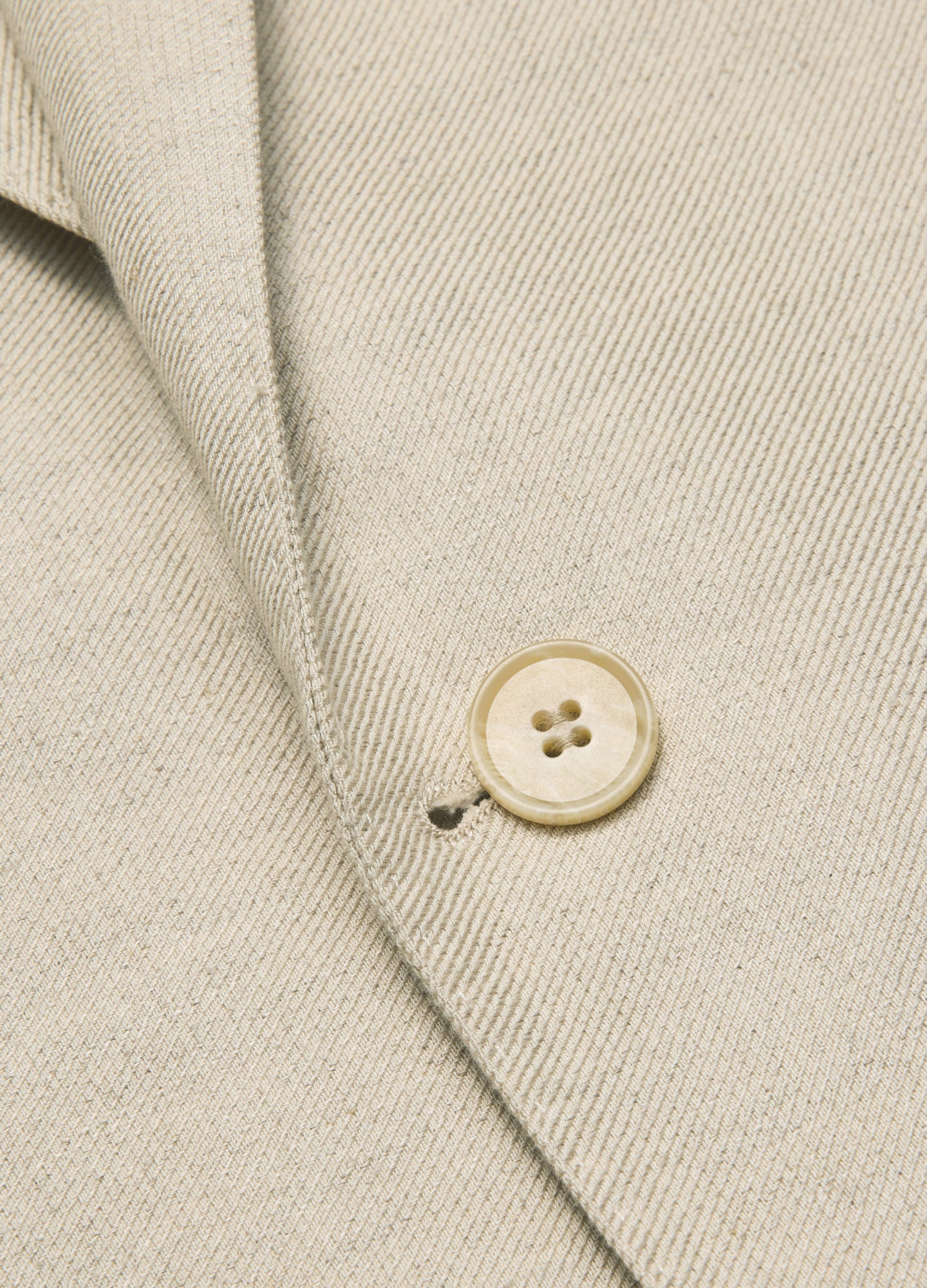 Linen Cotton Twill Suit Jacket Natural