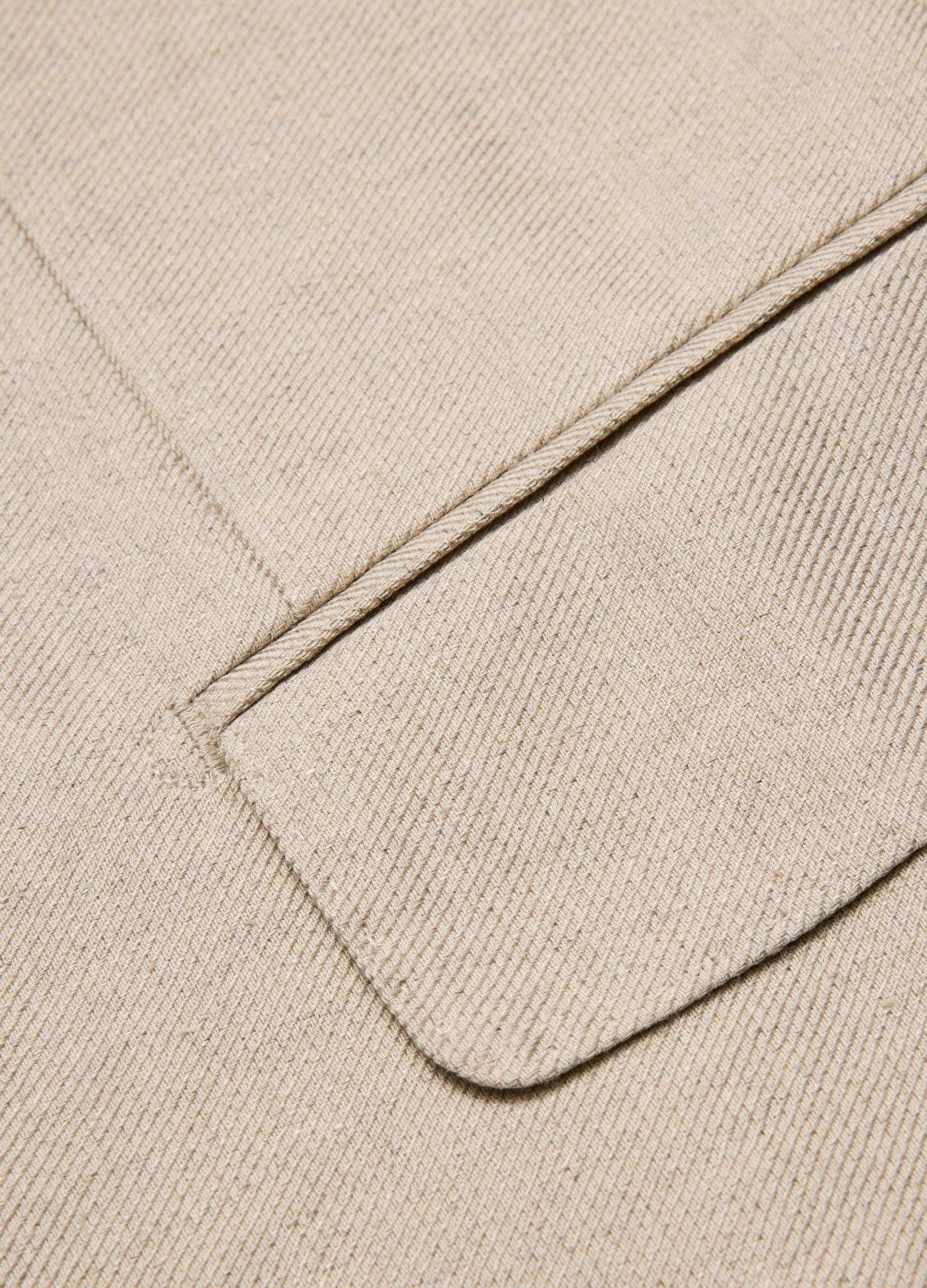 Linen Cotton Twill Suit Jacket Natural