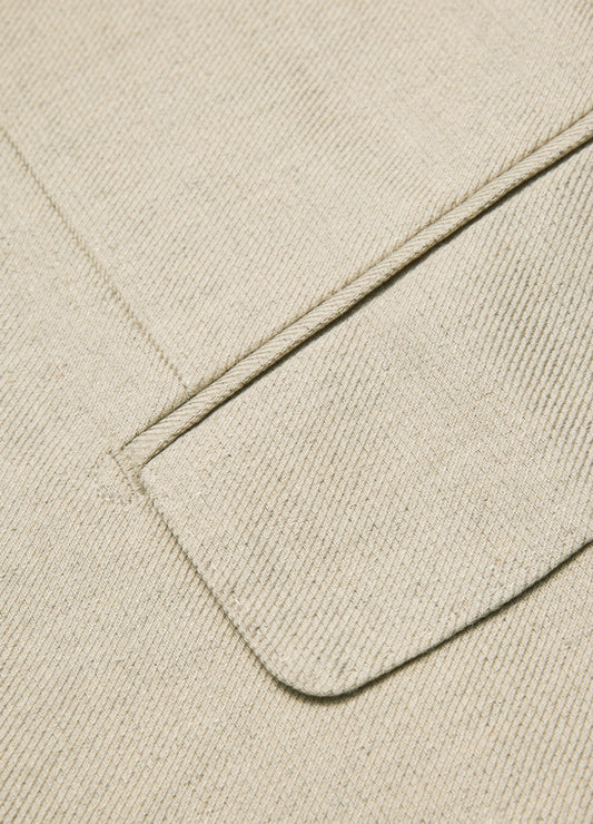 Linen Cotton Twill Suit Jacket Natural