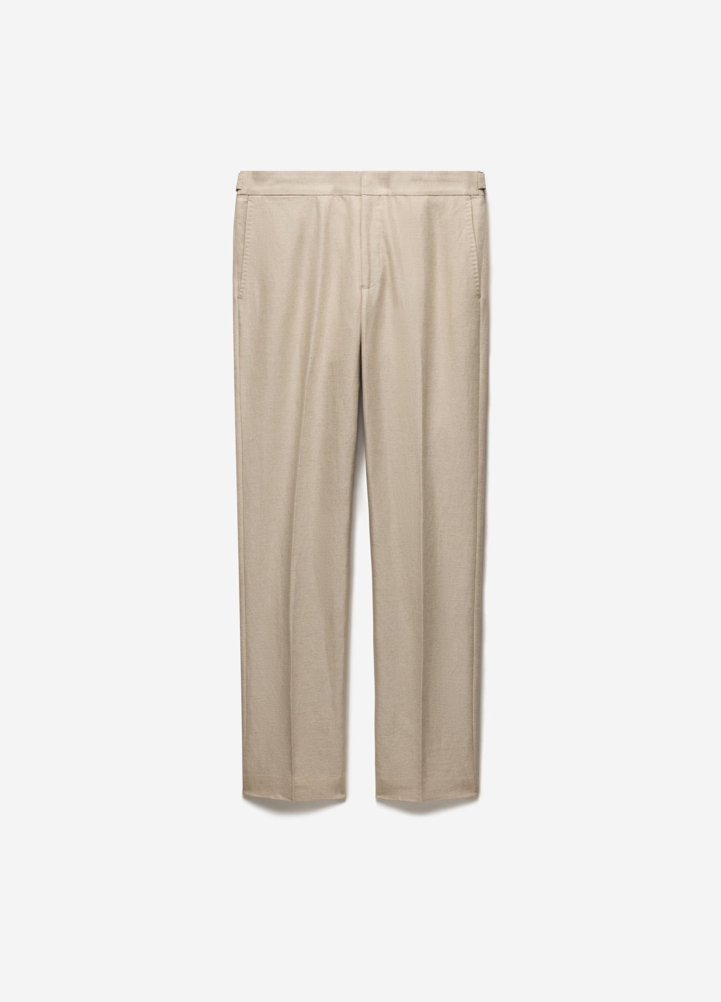 Linen Cotton Twill Suit Pants Natural