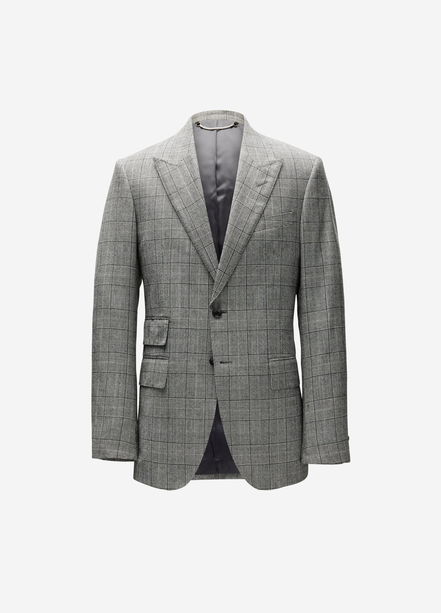 Glen Check Suit Jacket Grey