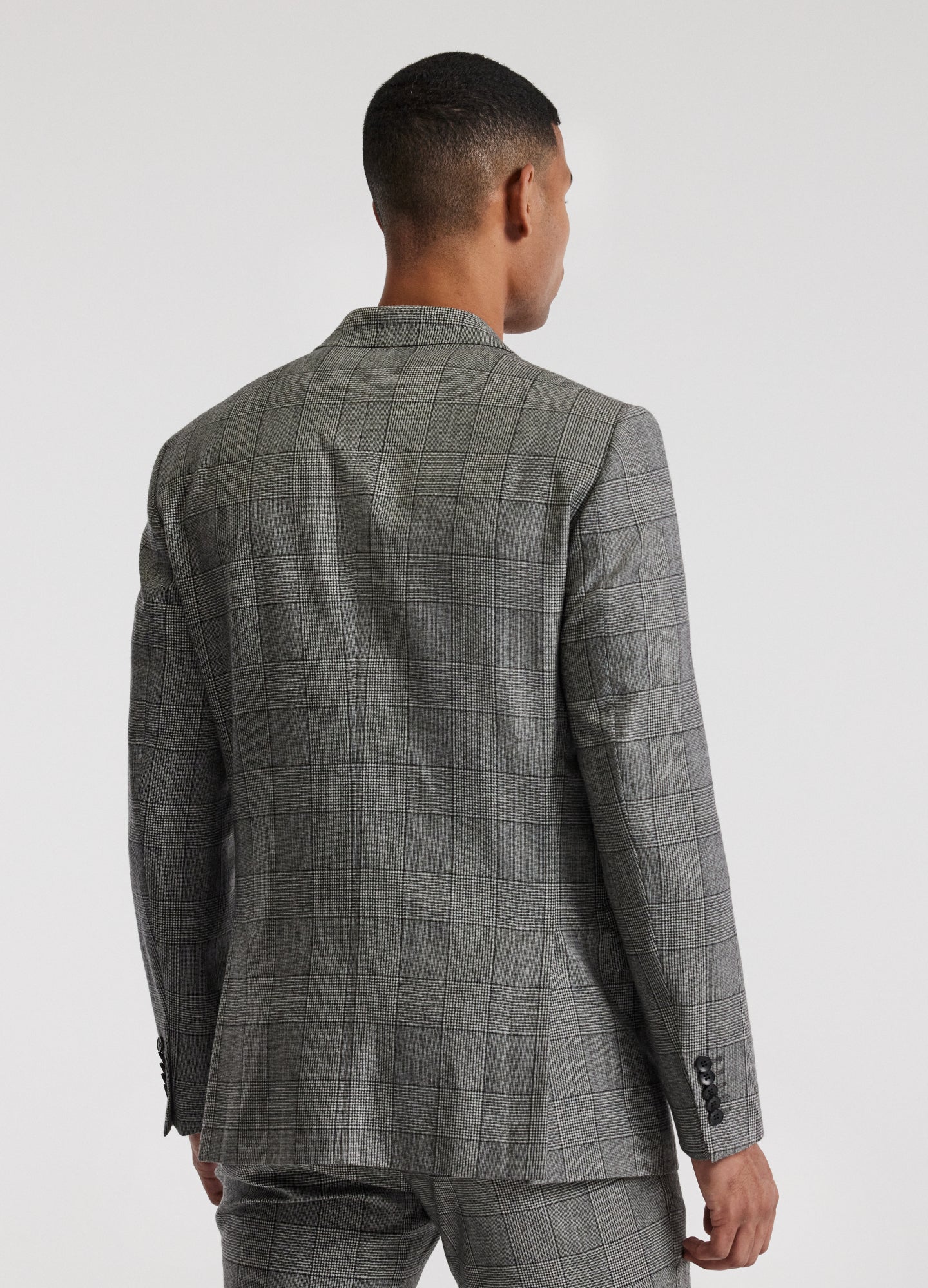 Glen Check Suit Jacket Grey