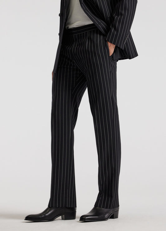 Pinstripe Pants Black