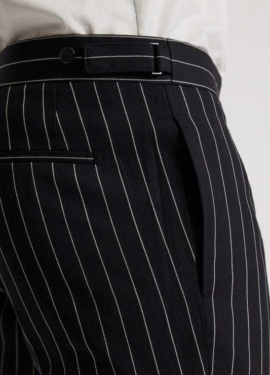 Pinstripe Pants Black