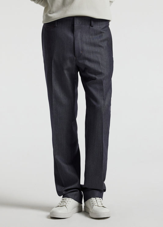Wool Denim Suit Pants Navy