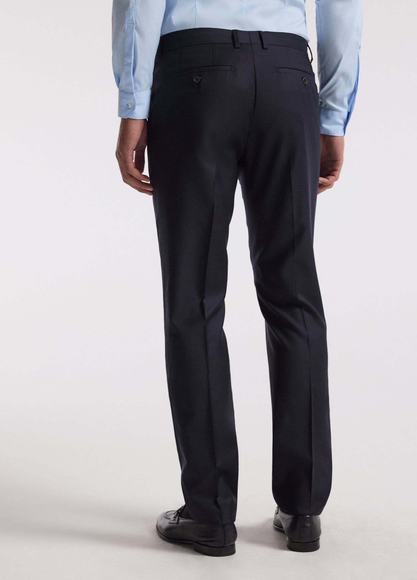 Wool Twill Suit Pants Navy