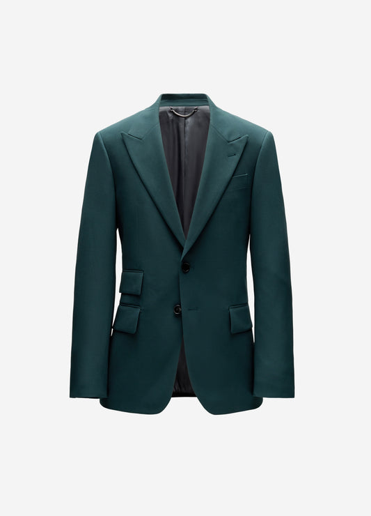 Double Crepe Suit Jacket Hunter Green