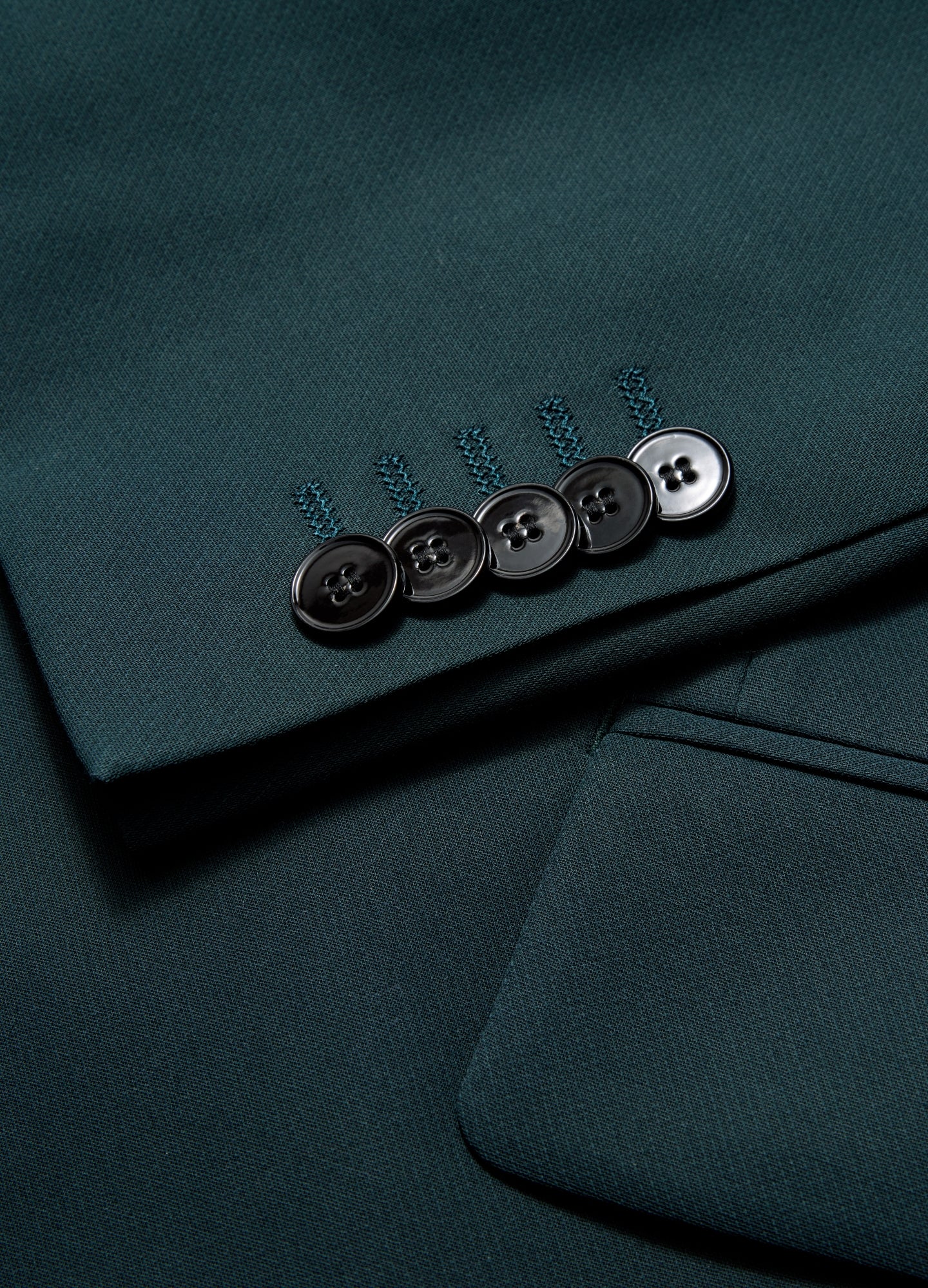 Double Crepe Suit Jacket Hunter Green