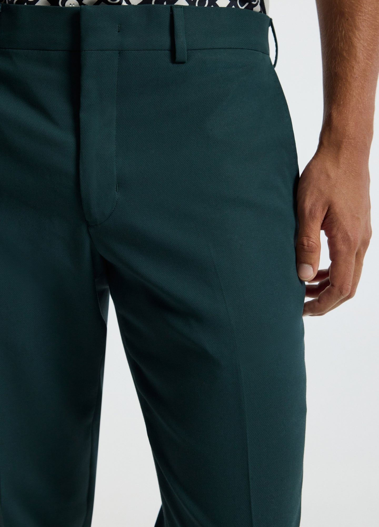 Double Crepe Suit Pants Hunter Green