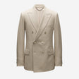 Wool Double-Breasted Blazer Sand