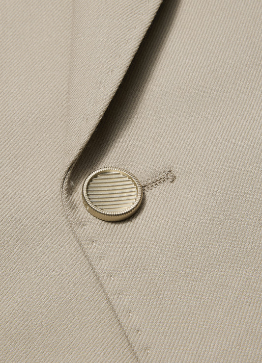 Wool Double-Breasted Blazer Sand