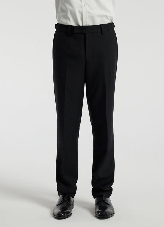 Tab Detail Wool Pants Black