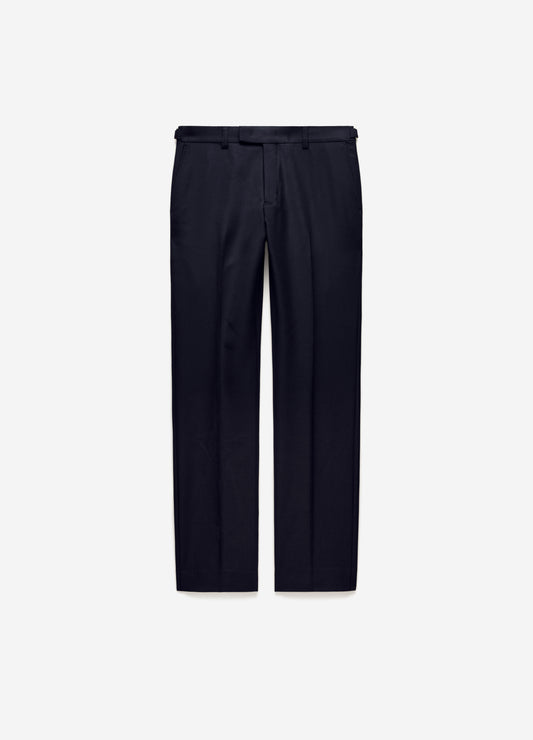 Tab Detail Wool Pants Navy