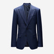 Micro Check Wool Suit Jacket Royal Blue