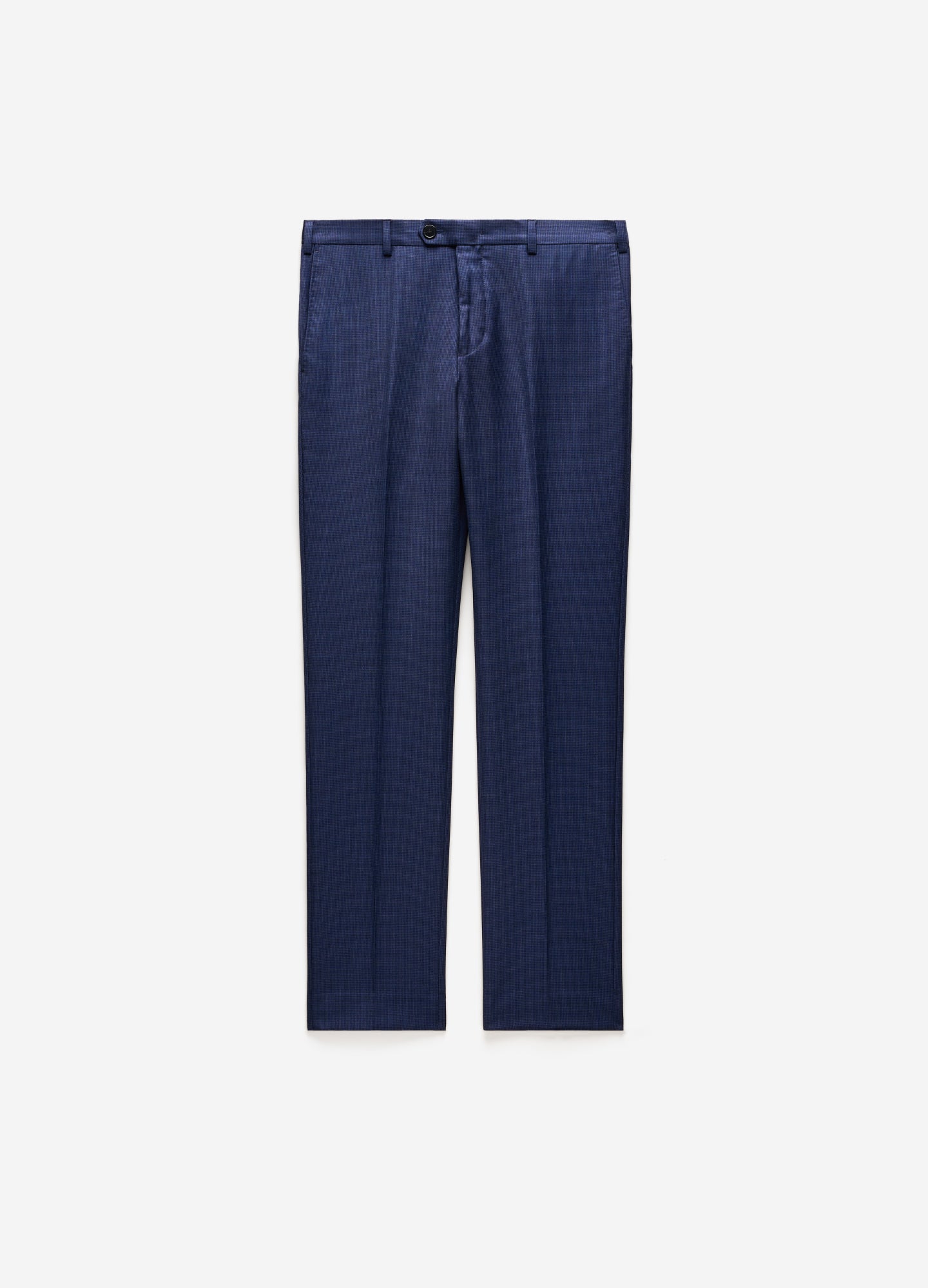Micro Check Wool Suit Pants Royal Blue
