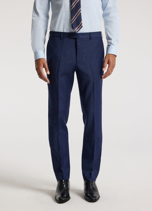 Micro Check Wool Suit Pants Royal Blue