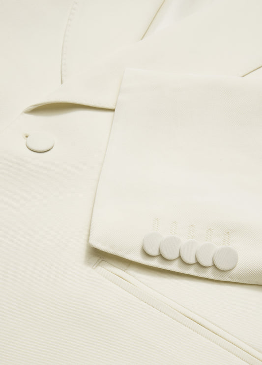 Shawl Collar Tuxedo Jacket Ivory