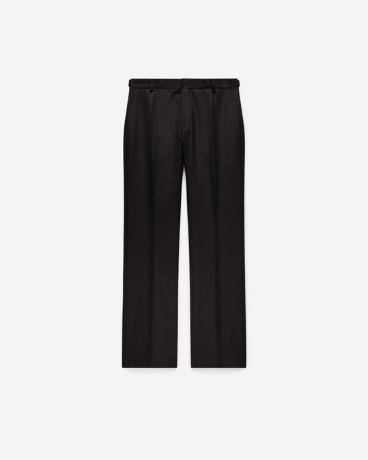 Jacquard Wool Suit Pants Chocolate