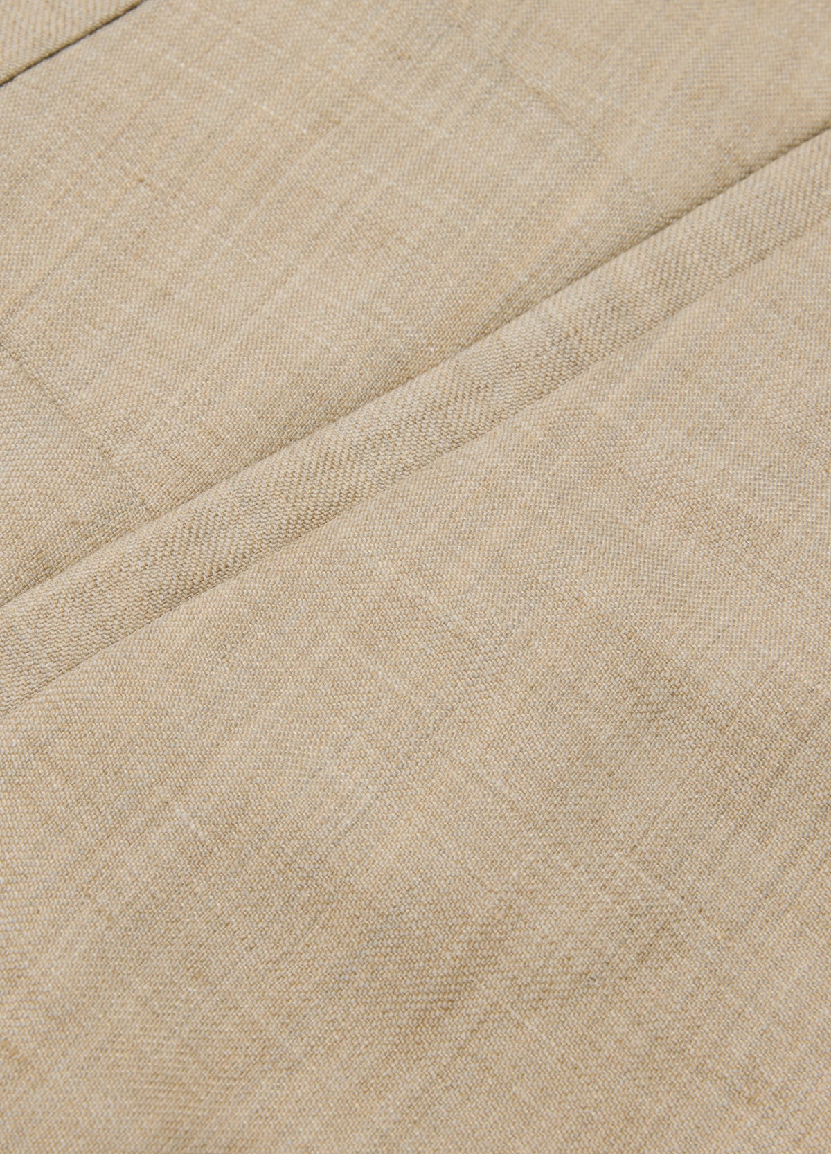Slim Linen Wool Suit Pants Natural