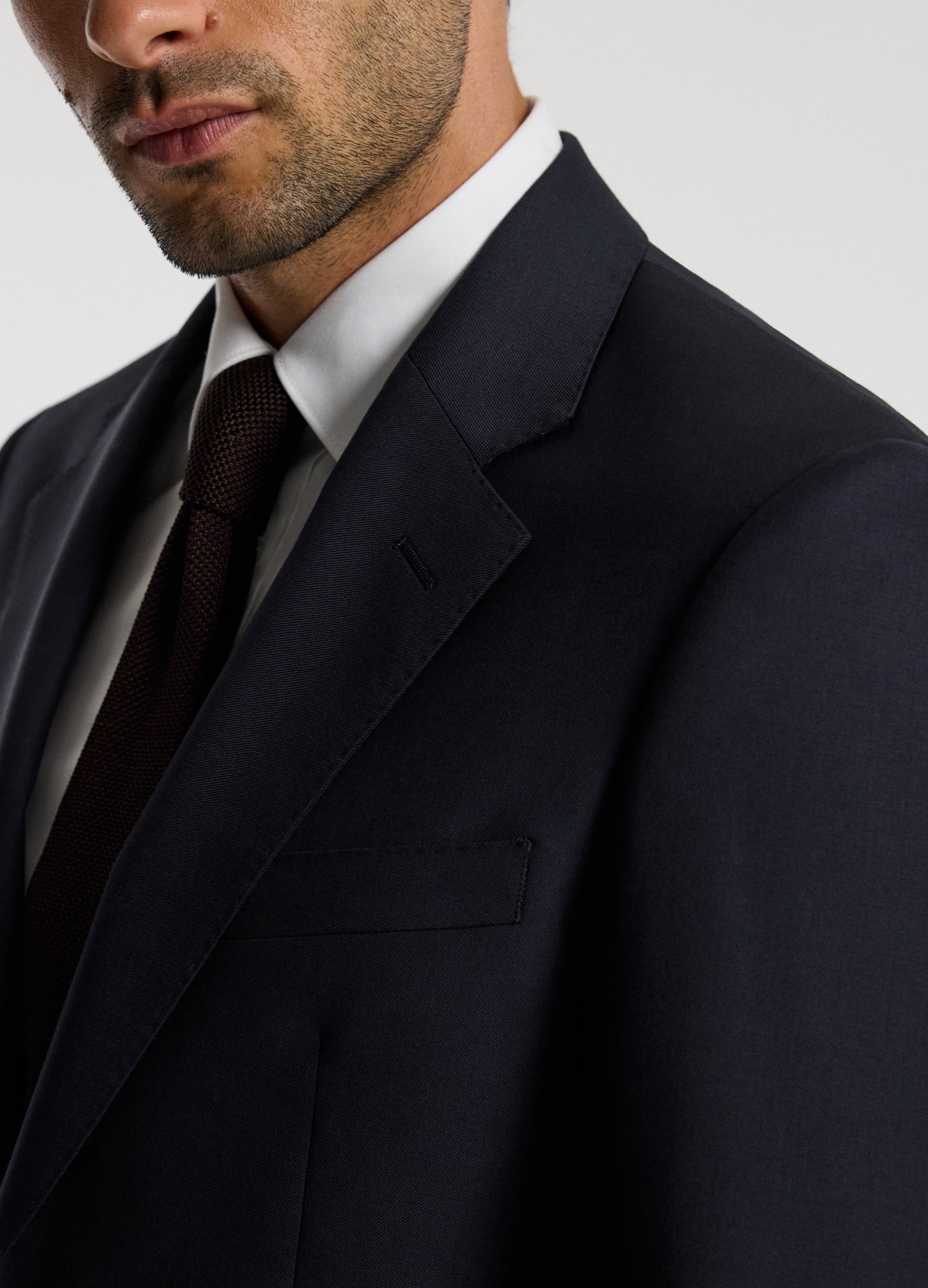 Wool Suit Jacket Navy