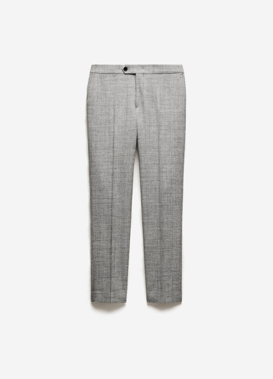 Crossweave Suit Pants Silver