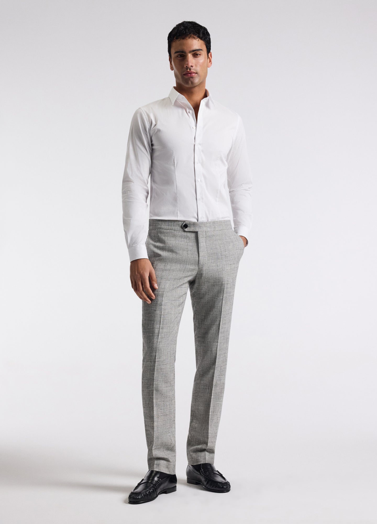 Crossweave Suit Pants Silver