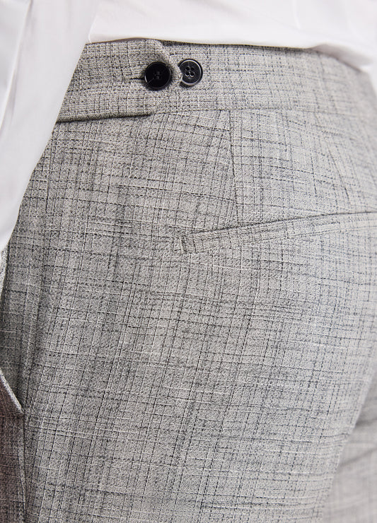Crossweave Suit Pants Silver