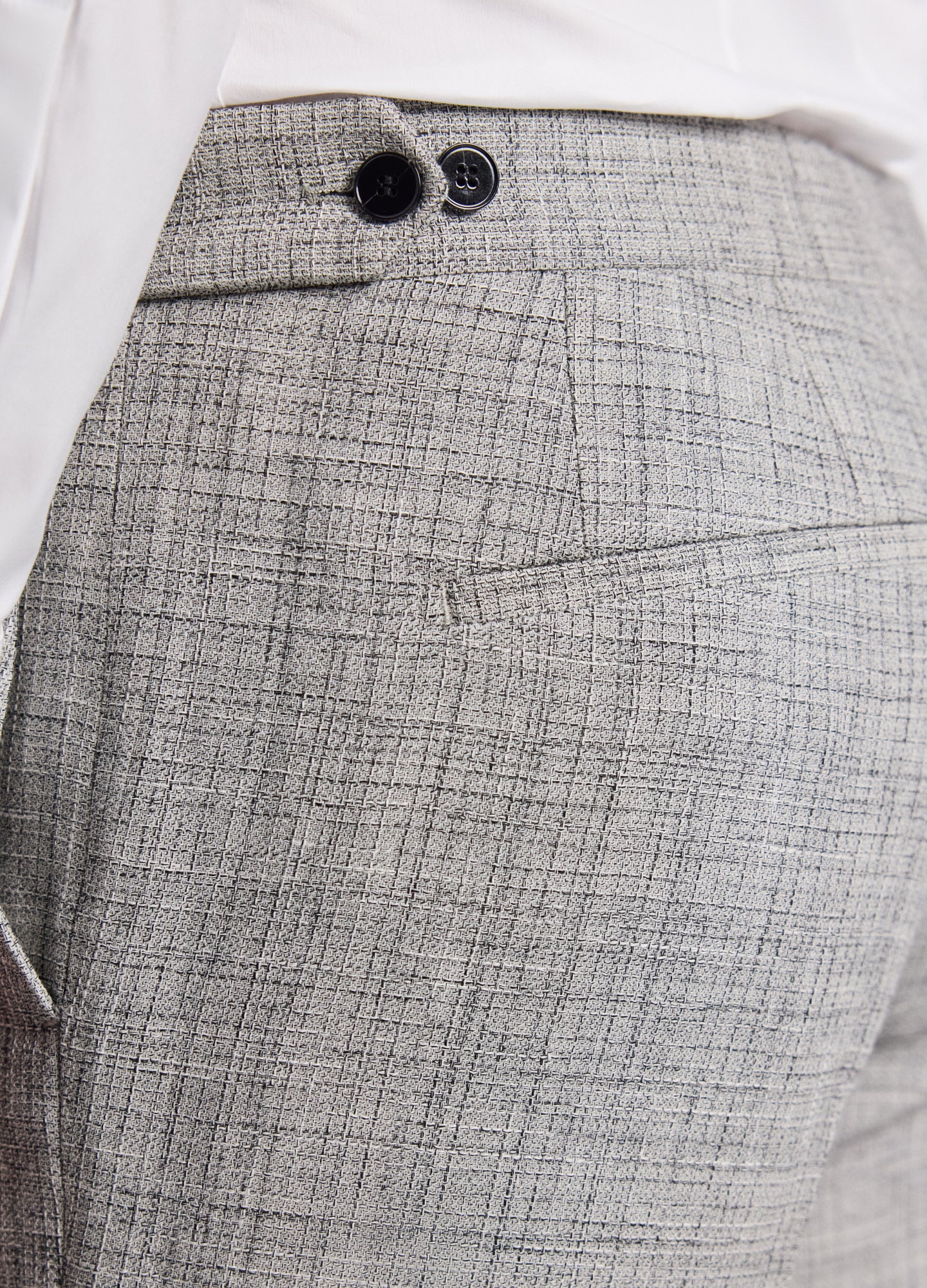 Crossweave Suit Pants Silver