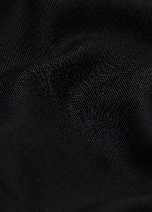 Straight Leg Wool Pants Black