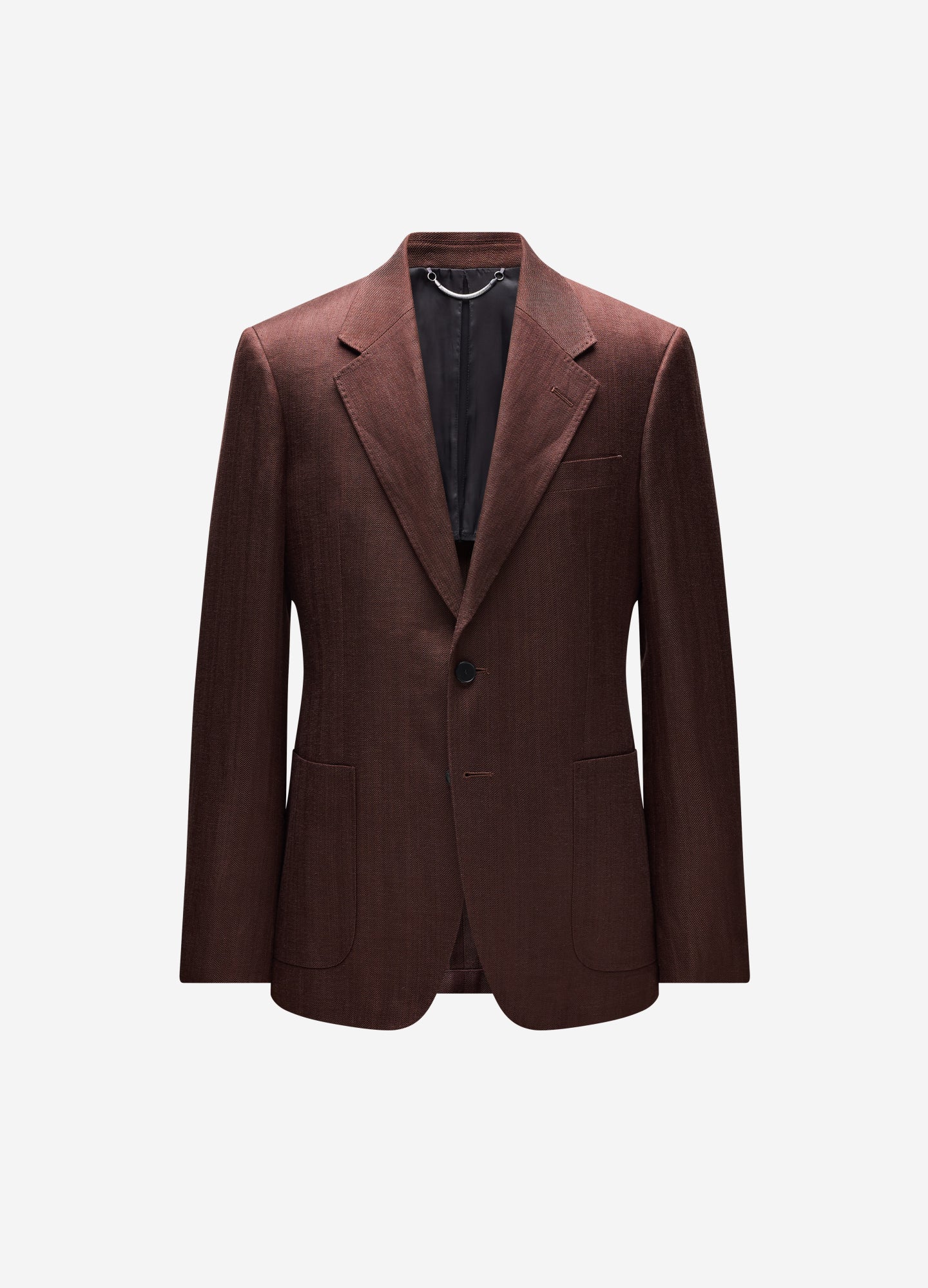 Twill Linen Blend Suit Jacket Bourbon