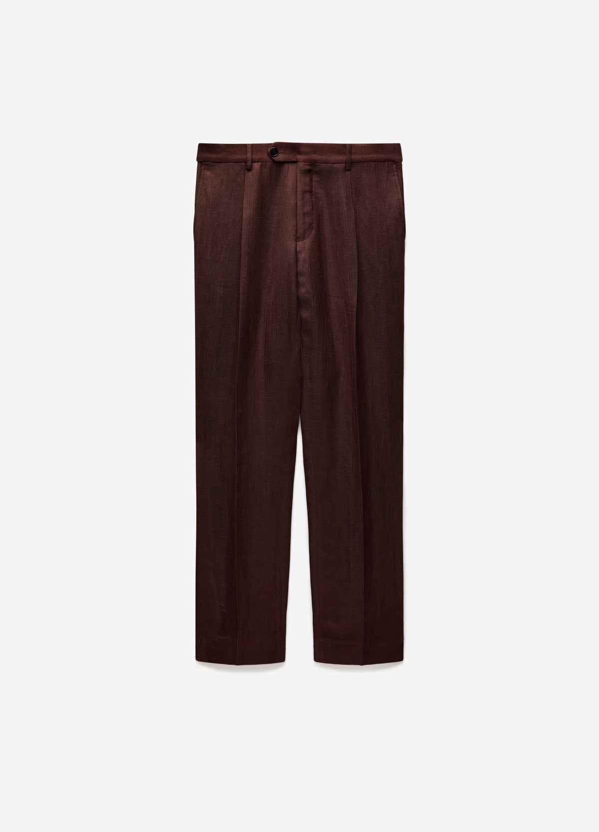 Twill Linen Blend Suit Pants Bourbon