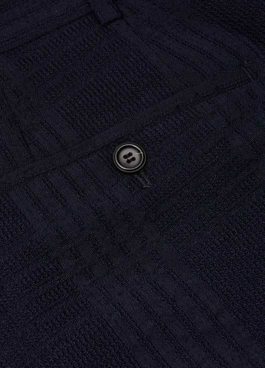 Tailored Shadow Check Suit Pants Navy