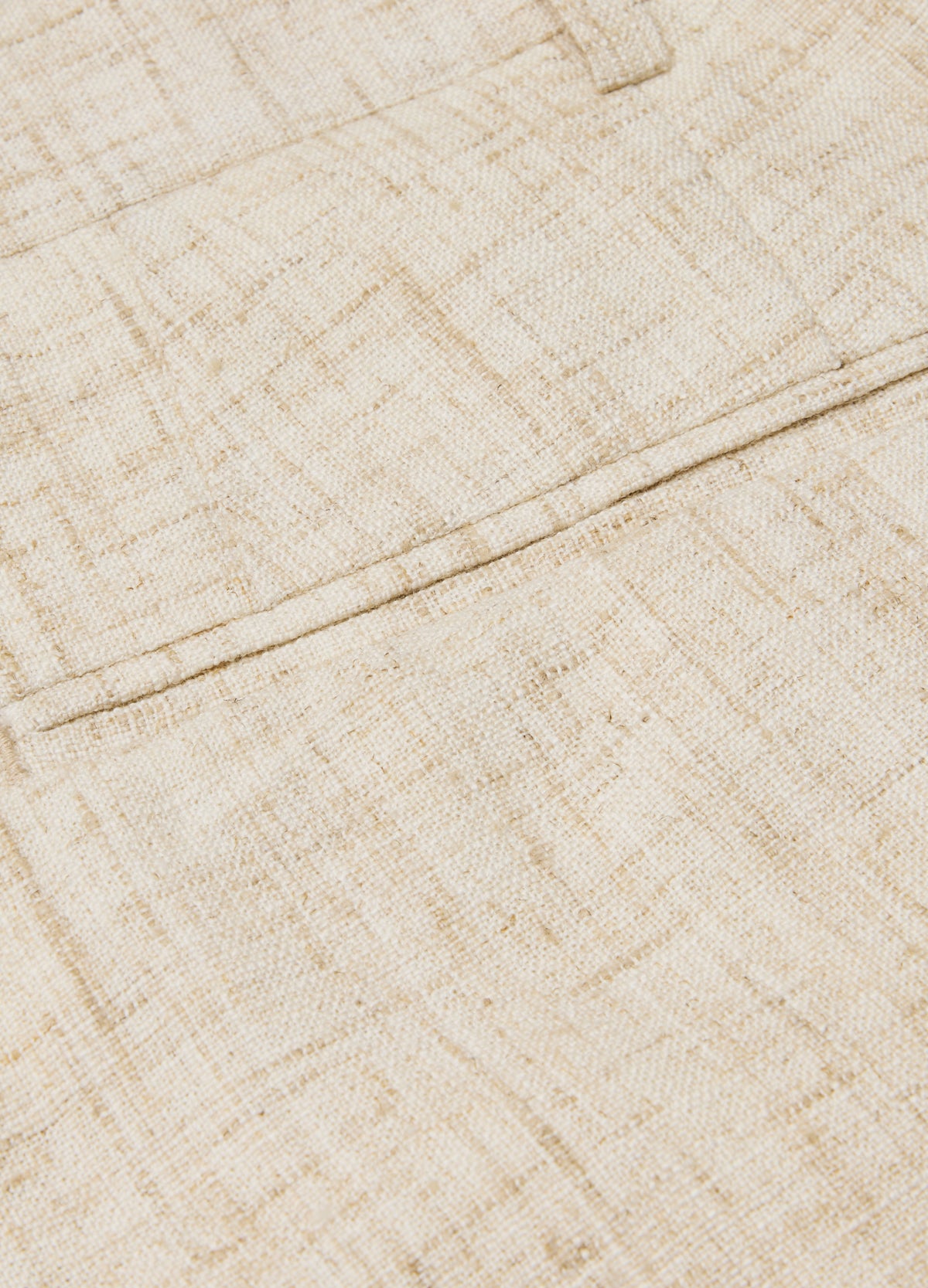 Tailored Crosshatch Suit Pants Cream