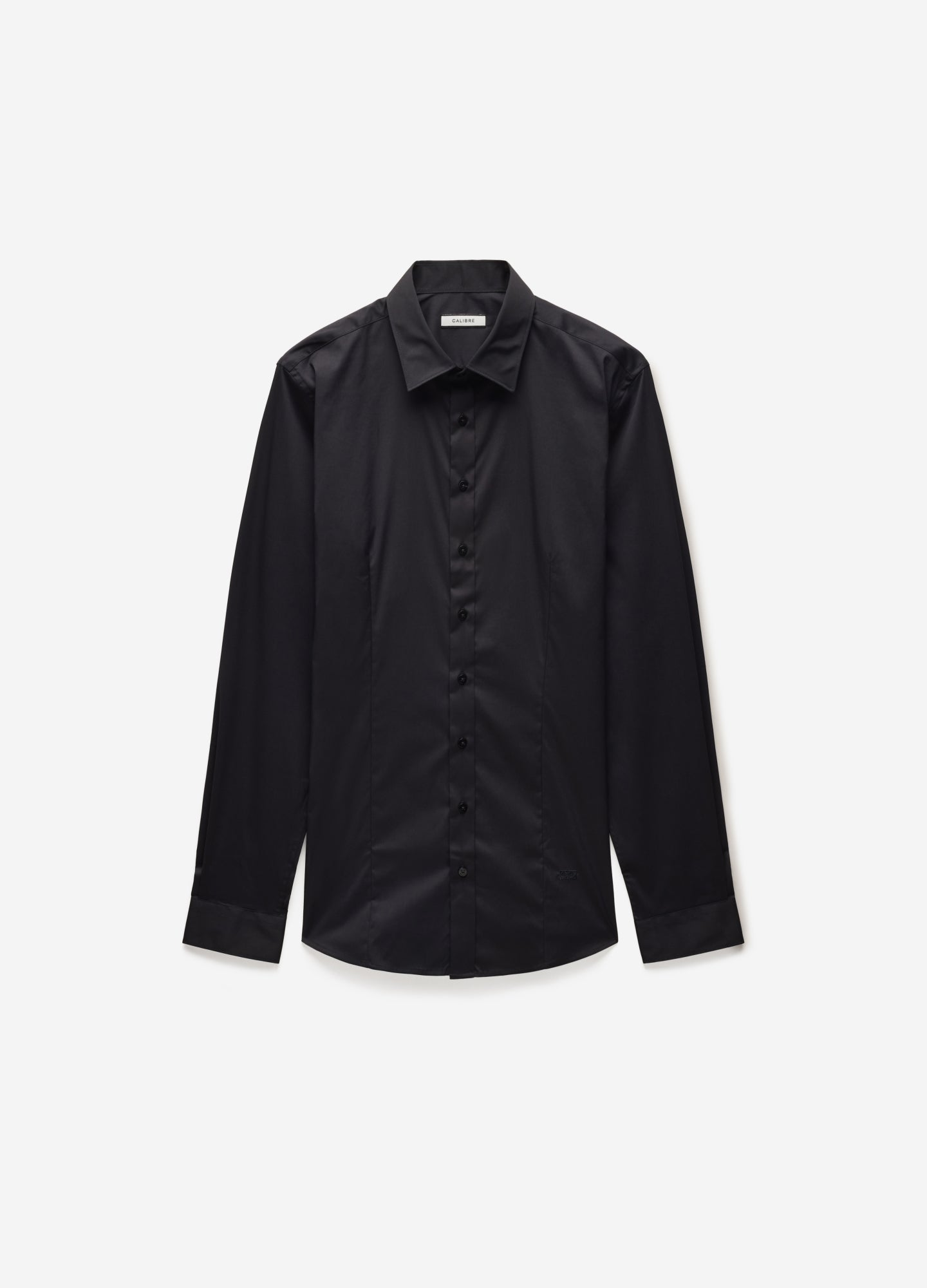 Stretch Cotton Poplin Shirt Black