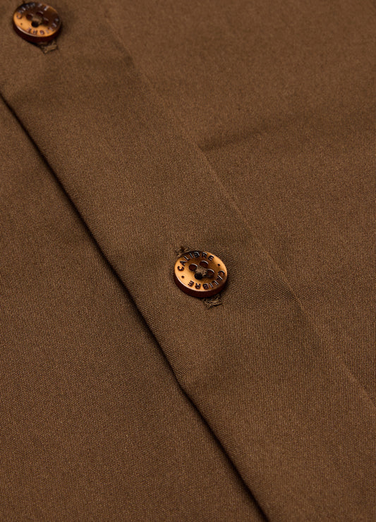 Stretch Cotton Poplin Shirt Chestnut