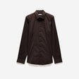 Stretch Cotton Poplin Shirt Chocolate