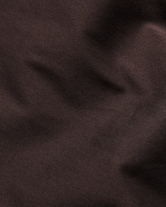 Stretch Cotton Poplin Shirt Chocolate