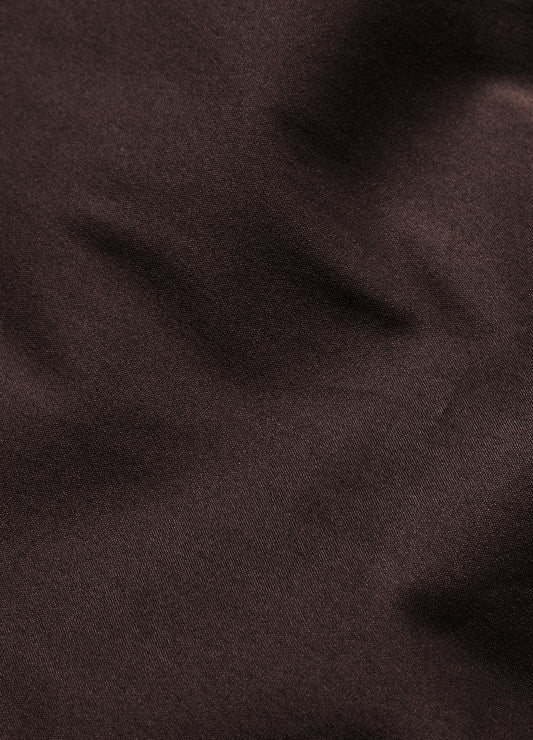 Stretch Cotton Poplin Shirt Chocolate