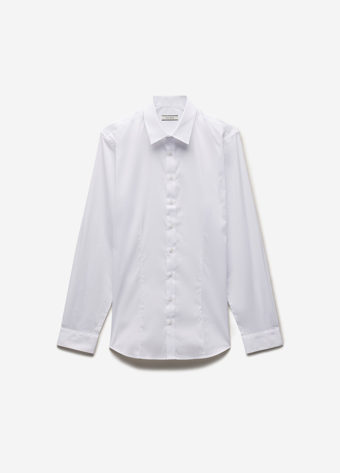 Stretch Cotton Poplin Shirt White