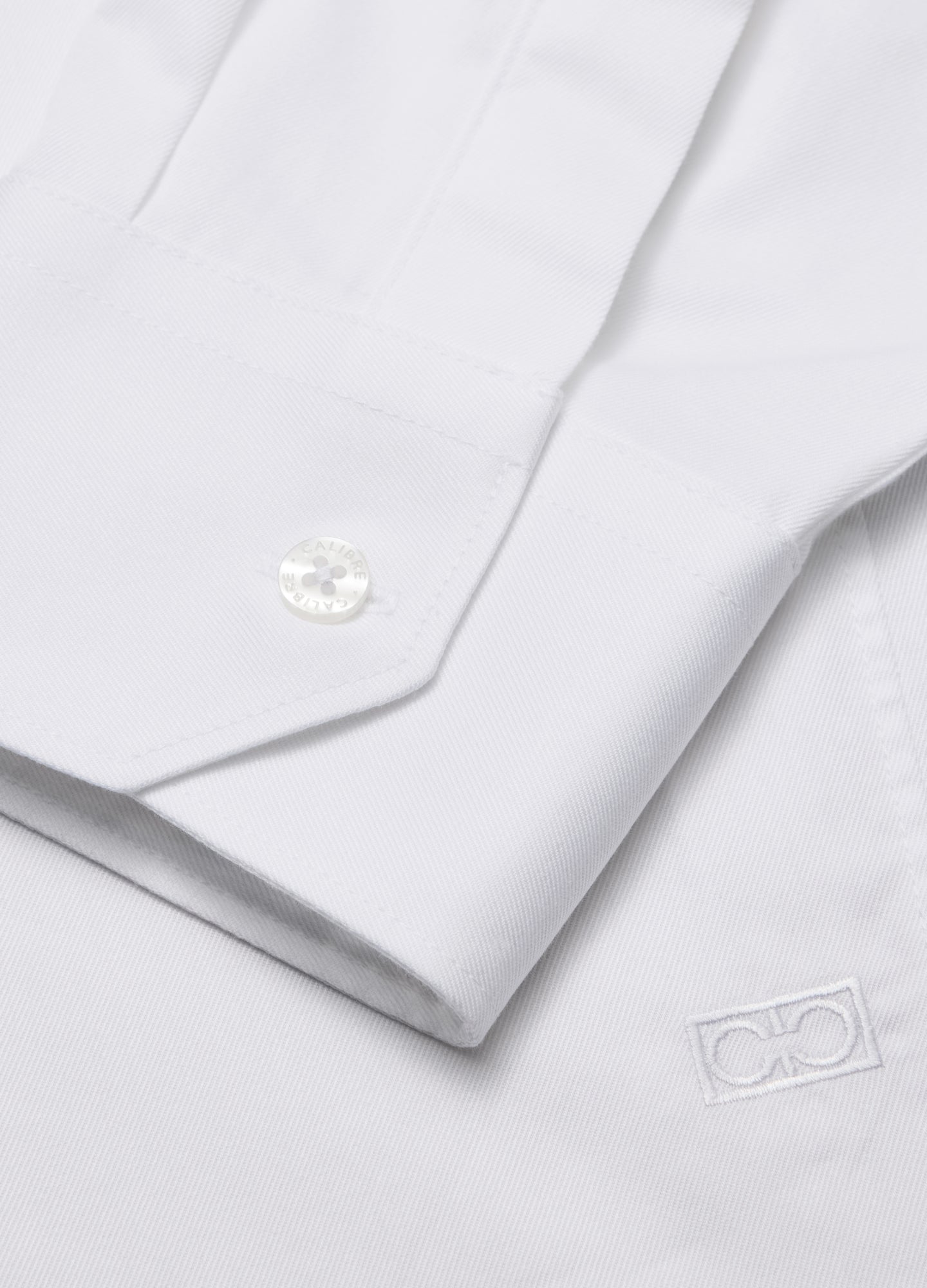 Signature Tailored Twill Shirt White