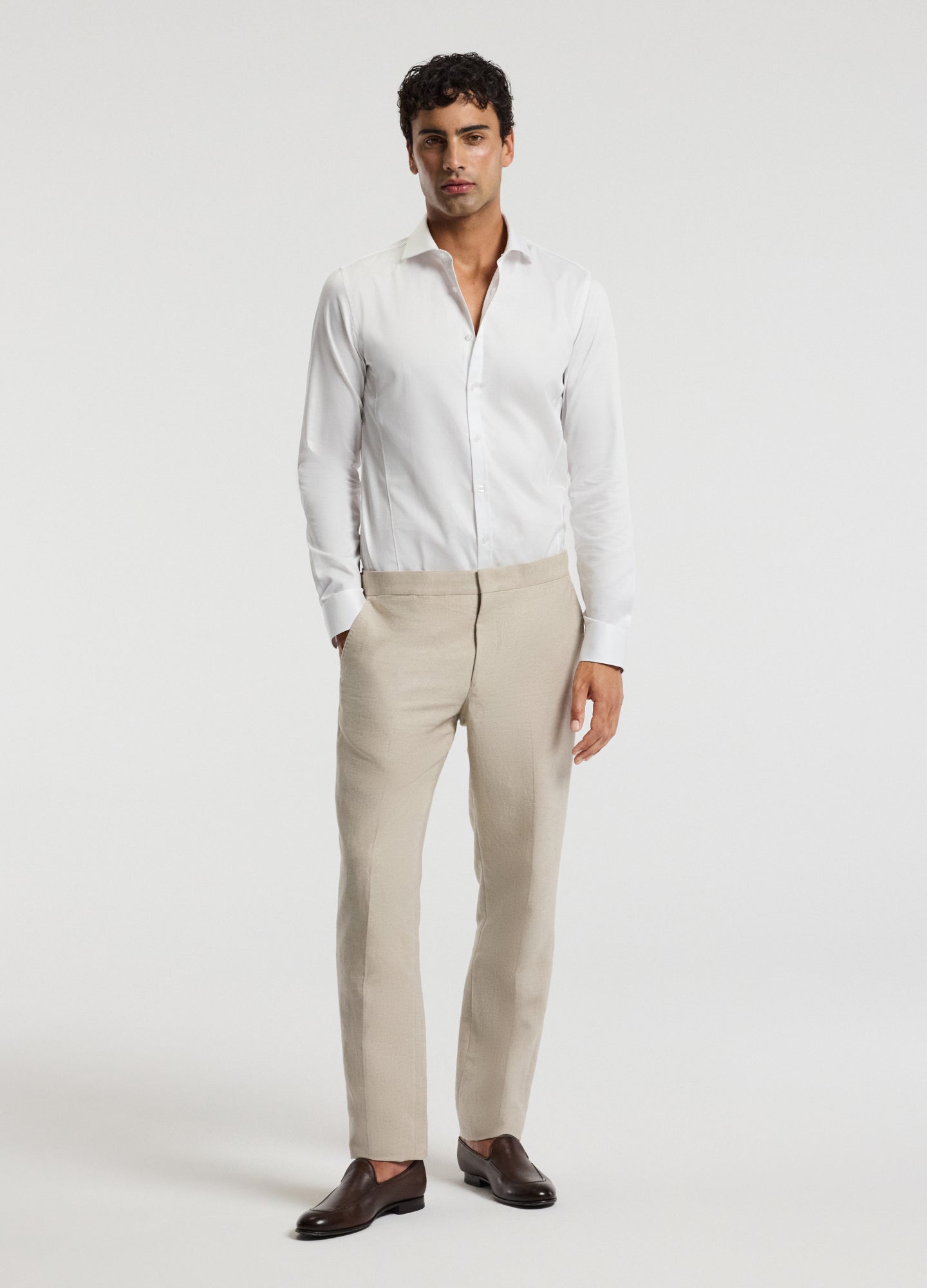 Signature Tailored Twill Shirt White