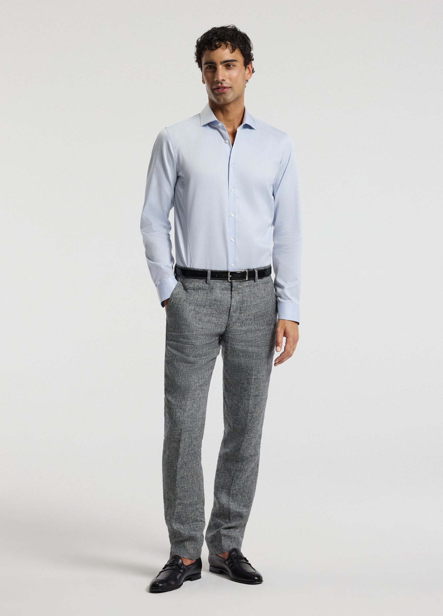 Tailored Fit Signature Twill Shirt Pale Blue