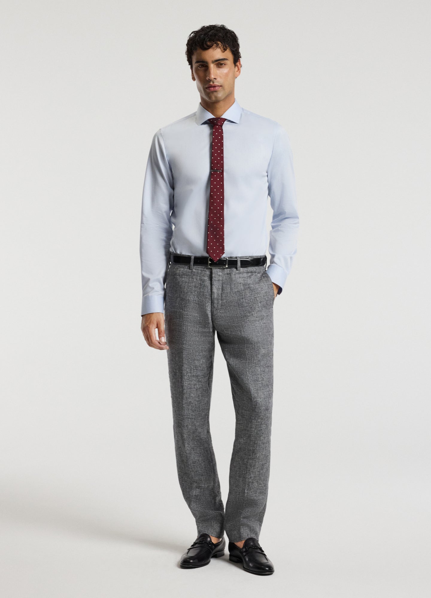 Tailored Fit Signature Twill Shirt Pale Blue